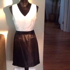 Banana Republic Classic NWOT Cream Black Dress 0